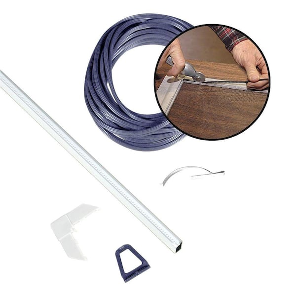 Phifer 5/16 in. x 48 in. x 48 in. White Aluminum Screen Frame Kit