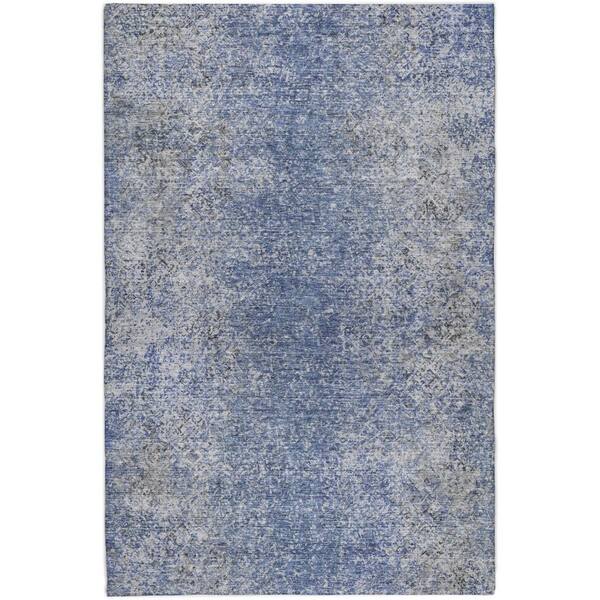 Dream Shag Premium Machine Washable Abstract ADS840 Blue 5 ft. x 7 ft. 6 in. Area Rug