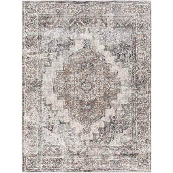 Artistic Weavers Malorie Light Gray Medallion 5 ft. x 7 ft. Indoor Area Rug