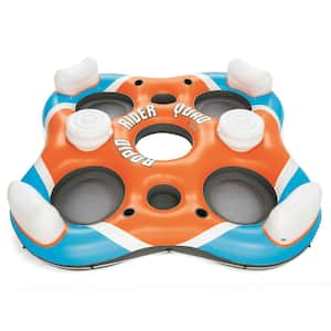 101 in. Rapid Rider 4-Person Floating Island Raft with Coolers : 43115E