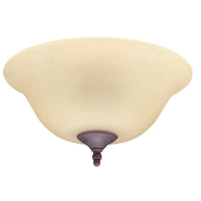 12 in. Amber Bowl Ceiling Fan Light Kit