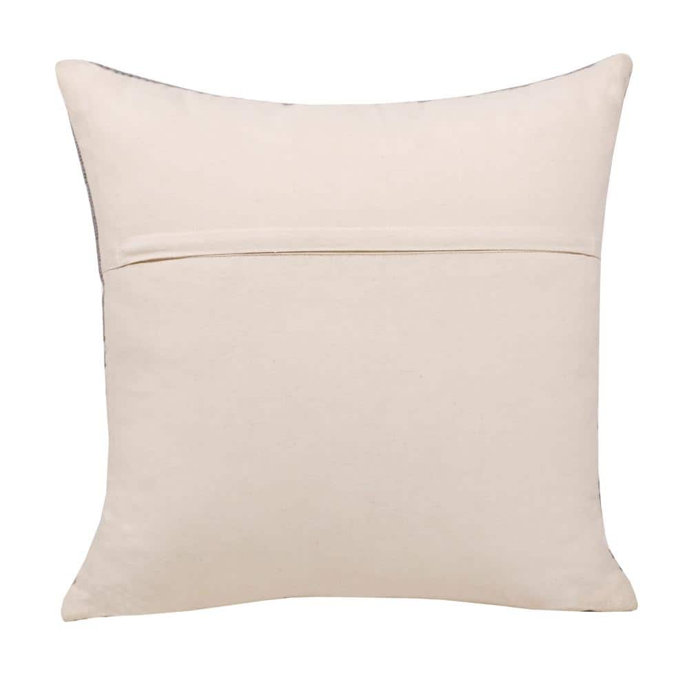 Southwestern Gray and Yellow Cotton Geometric Throw Pillow