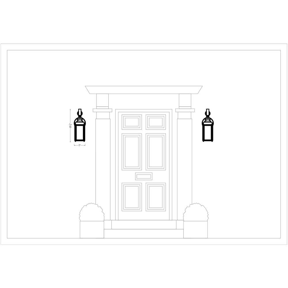 Antique Brushed Nickel 2-Light LED Outdoor Lantern