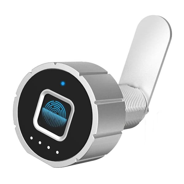 Fingerprint Cabinet Lock, 1.18 in. L Cabinet Cam Lock with Fingerprint and Bluetooth, Keyless Drawer Lock