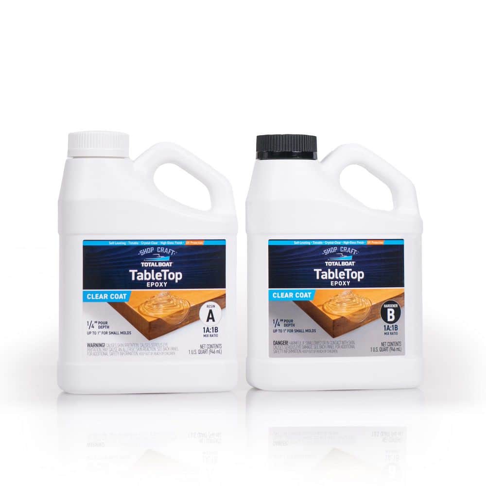 Table Top 1-qt. Kit Clear High-gloss Epoxy Interior/Exterior Resin For Bar,