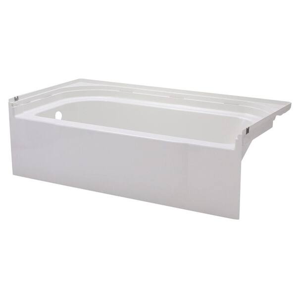 STERLING Accord 5 ft. Left Drain Rectangular Alcove Soaking Tub in White 711411100