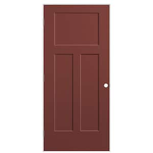 36 in. x 80 in. 3-Panel Winslow Right-Hand Solid Core Red Bluff Molded Composite Single Prehung Interior Door