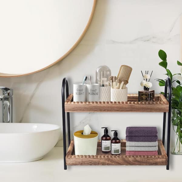 Numhew 2-Tier Bathroom Countertop Organizer for Cosmetic, Skincare