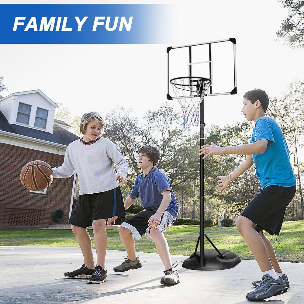 Adjustable Portable Basketball Stand with 32" Acrylic Backboard