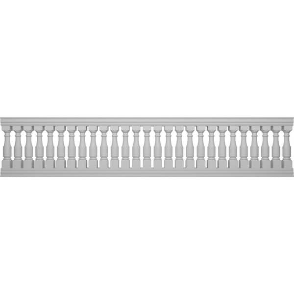 Ekena Millwork Fiberthane Hamilton Balustrade 180 in. L x 40 in. H Fiberglass Railing Kit