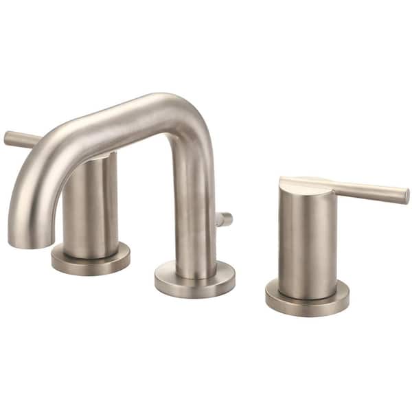 OLYMPIA 12-Volt 8 in. Widespread Double-Handle Bathroom Faucet in Brushed Nickel