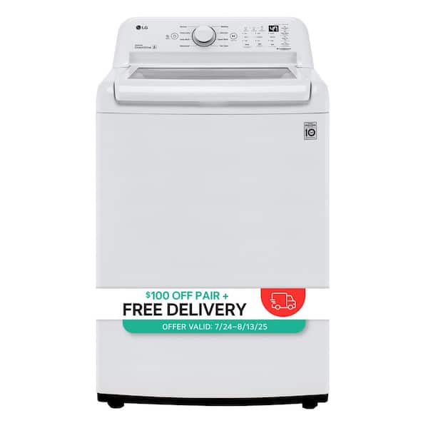 4.3 Cu. Ft. Top Load Washer in White with 4-Way Agitator, NeveRust Drum and TurboDrum Technology