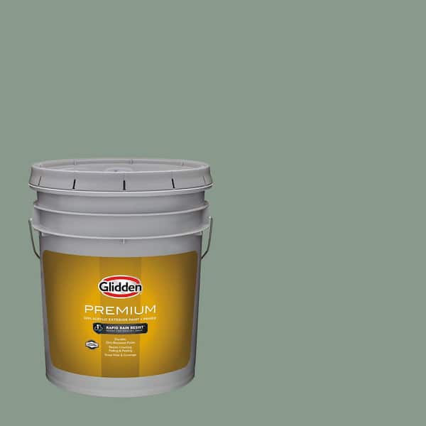 Glidden Premium 5 gal. PPG1134-5 Birch Forest Flat Exterior Latex