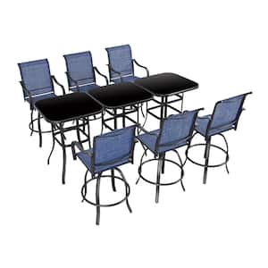 9-Piece Square Metal Outdoor Dining Set