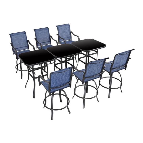 Patio Festival 9-Piece Square Metal Outdoor Dining Set