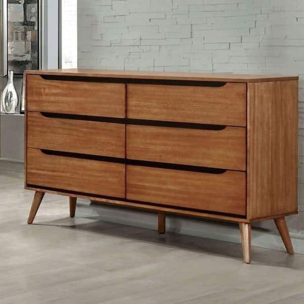 brown dresser near me William's Home Furnishing Lennart 6-Drawer 35.88 in. H x 58 in. W x 17 in. D CM7386A-D dressers for sale under $100
