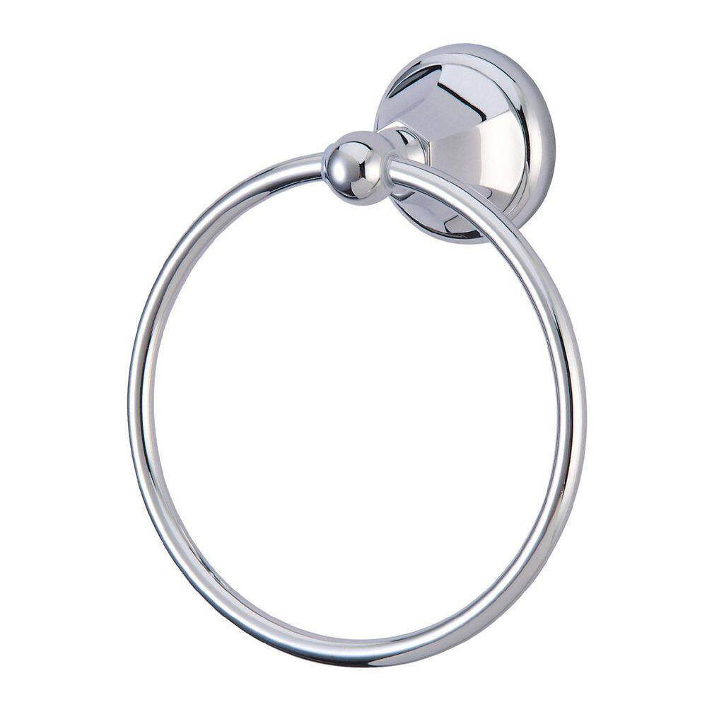 Kingston Brass Metropolitan Wall Mount Towel Ring in Polished Chrome ...