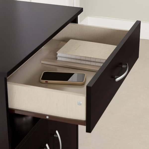 Axess Chocolate Microwave Cart With Storage