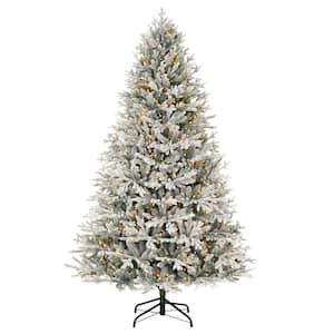 7.5 ft Kenwood Frasier Fir Flocked LED Pre-Lit Artificial Christmas Tree with 1000 Warm White Lights