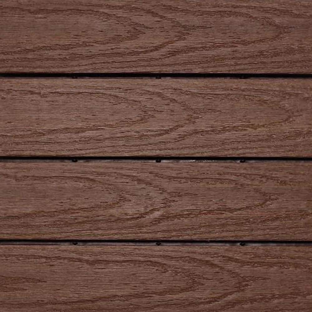 UltraShield Naturale 1 ft. x 1 ft. Quick Deck Outdoor Composite Deck Tile in California Redwood (10 sq. ft. per box) price history on PriceWatchPro