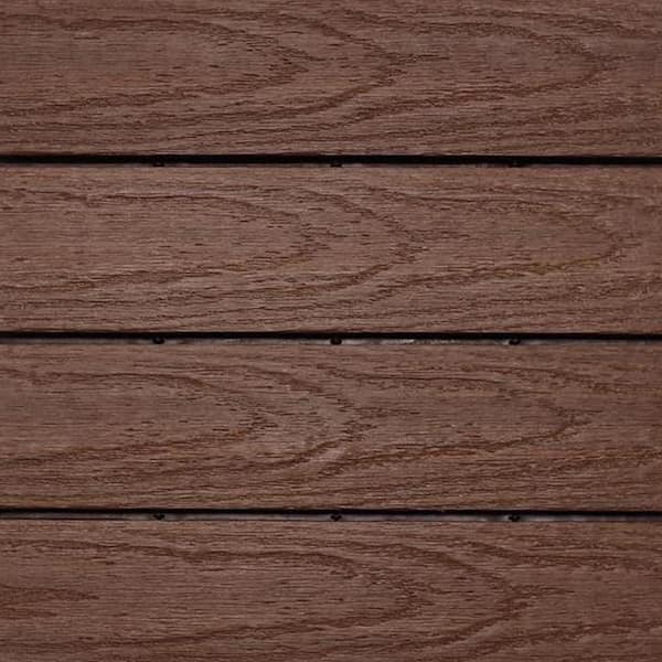 UltraShield Naturale 1 ft. x 1 ft. Quick Deck Outdoor Composite Deck Tile in California Redwood (10 sq. ft. per box)