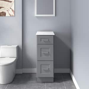 Rockport 12 in. W x 21 in. D x 34.5 in. H Ready to Assemble Bath Vanity Cabinet without Top in Shaker Gray