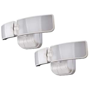 White Integrated LED Outdoor Switch Flood Light (2-Pack)