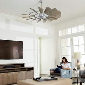 Windmill 60 in. Indoor Galvanized Ceiling Fan with Wall Control