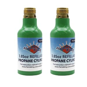 Twin pack 1/4 lb. Refillable Camping Propane Tank Cylinder Bottle Ships Empty