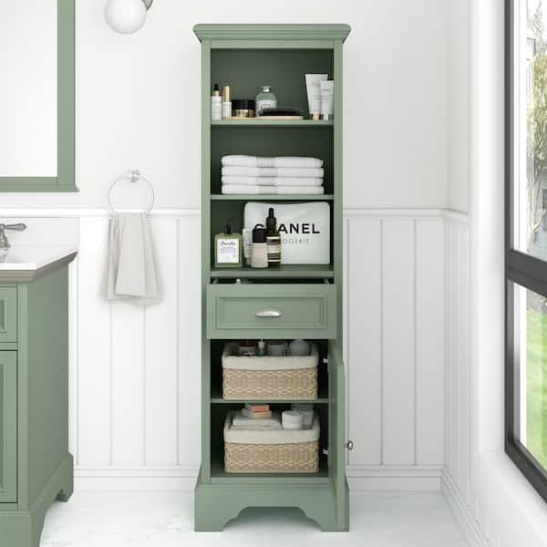 Sadie 20 in. W x 14 in. D x 64.5 in. H Bath Linen Cabinet in Dove Grey Sadie 20 in. W x 14 in. D x 64.5 in. H Bath Linen Cabinet in Dove Grey