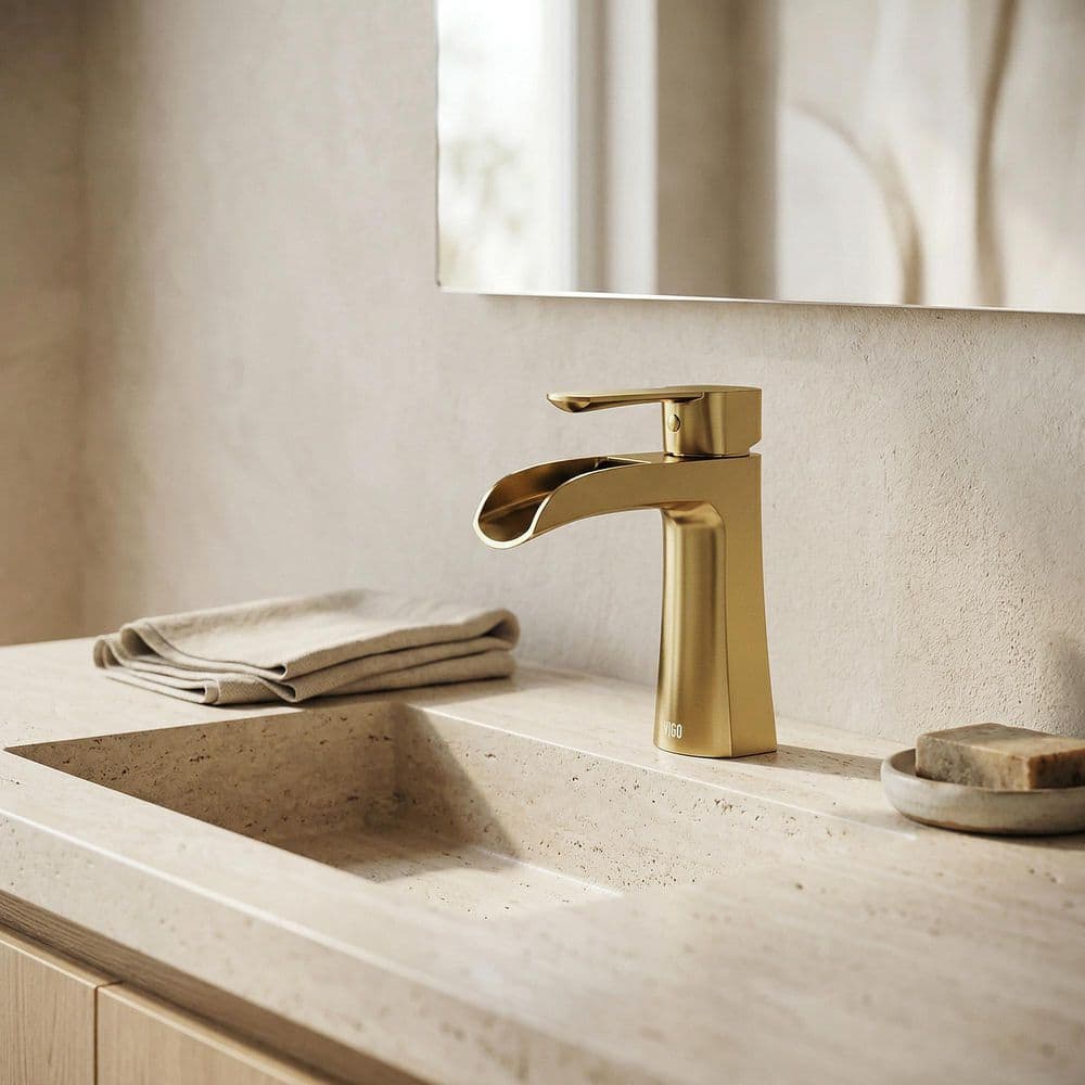 VIGO Paloma Single Handle Single-Hole Bathroom Faucet in Matte