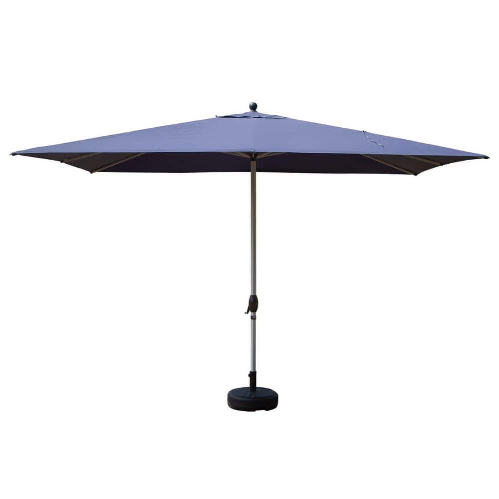 11 ft. x 6 ft. Rectangular Aluminum Market Patio Umbrella in Navy Blue price history on PriceWatchPro