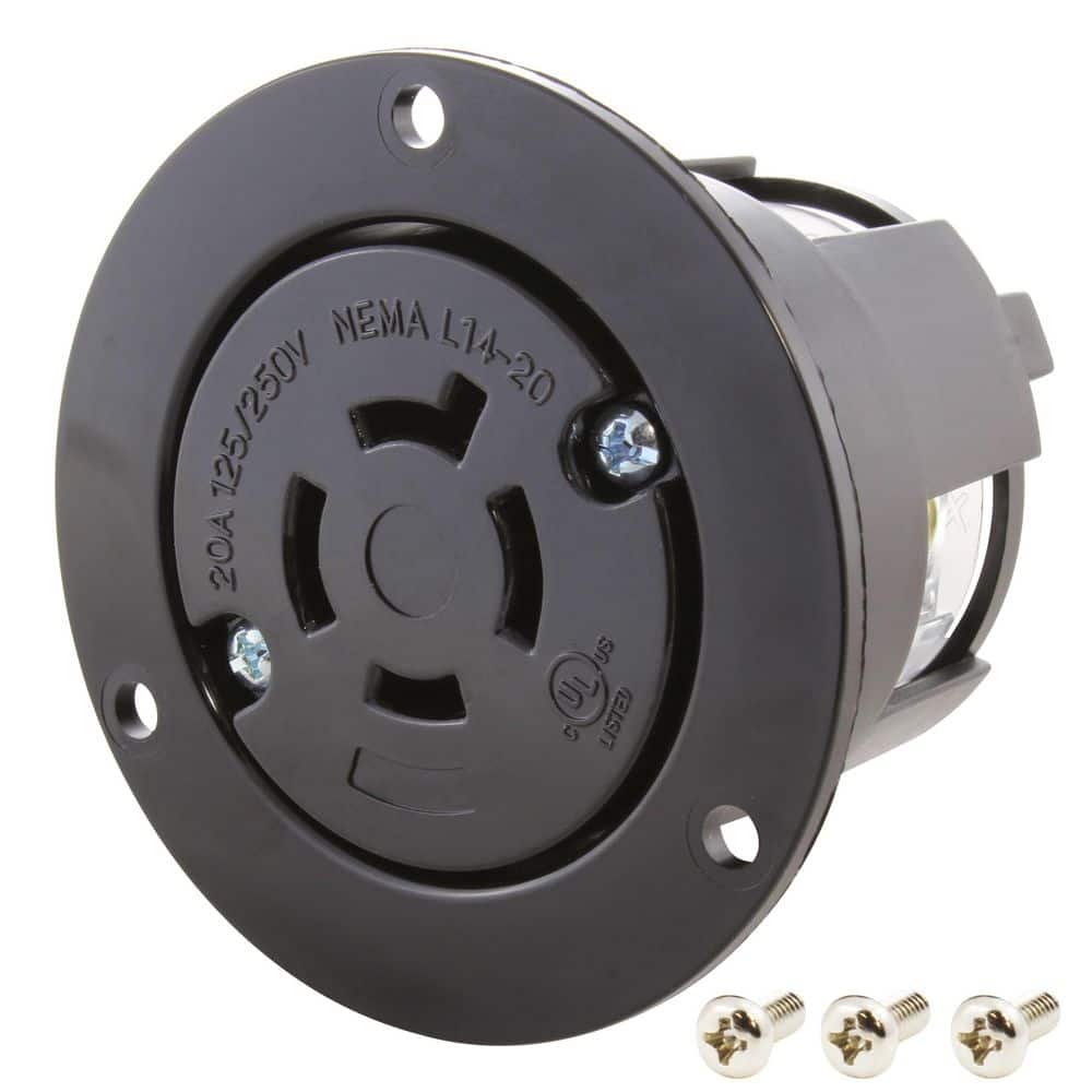 20A 125/250V L14-20R Flanged Outlet UL and C-UL Listed price history on PriceWatchPro