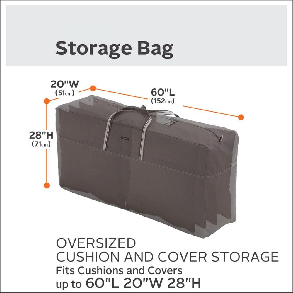 Classic Gray Water-Resistant Outdoor Furniture Cover Bag