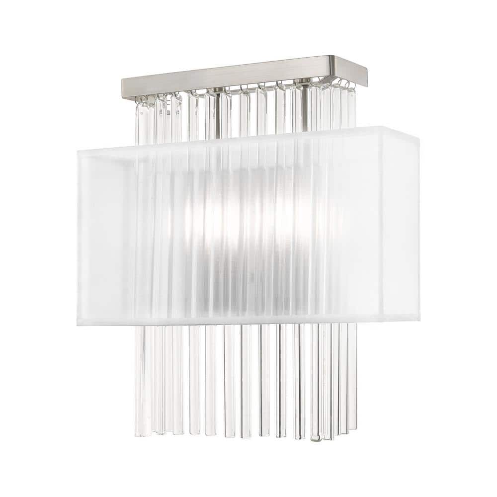 Alexis Brushed Nickel 2-Light ADA Compliant Wall Sconce