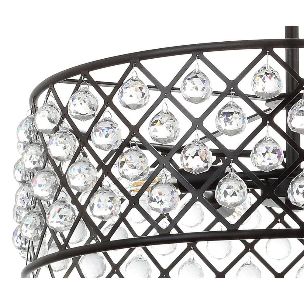 Gabrielle 23" Oil-Rubbed Bronze Crystal LED Pendant