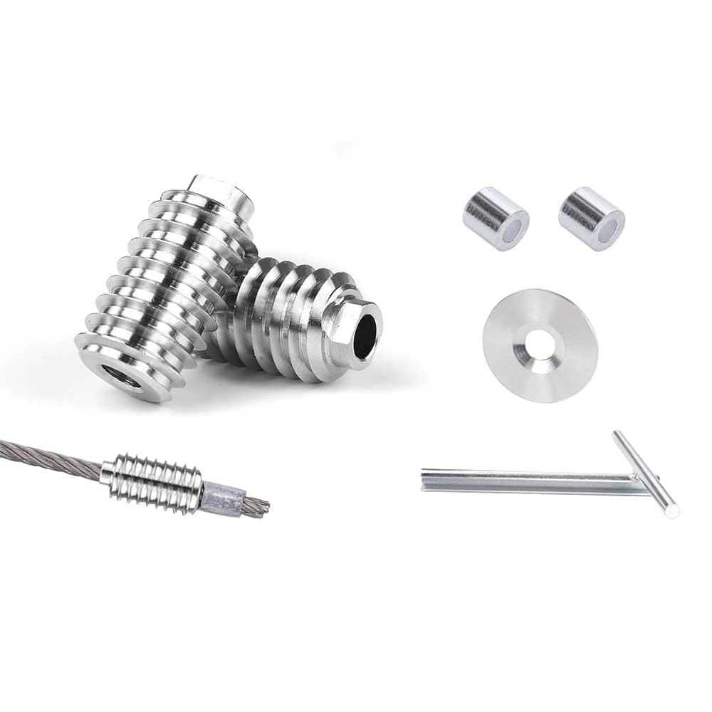4.13 in. x 0.79 in. Hardware Swage Lag Screw Hidden for Wood Posts T316 Stainless Steel Deck System 40 Pack Silver price history on PriceWatchPro