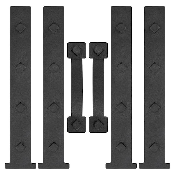 Magnetic Decorative Garage Door Hinges Hardware Kit Faux Accents Strong Magnets Easy Installation 4 Hinges 2 Handles