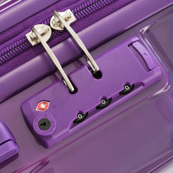 Merax 3 Bags 3-Piece Purple and Pink 20, 24, 28 in. ABS Plus