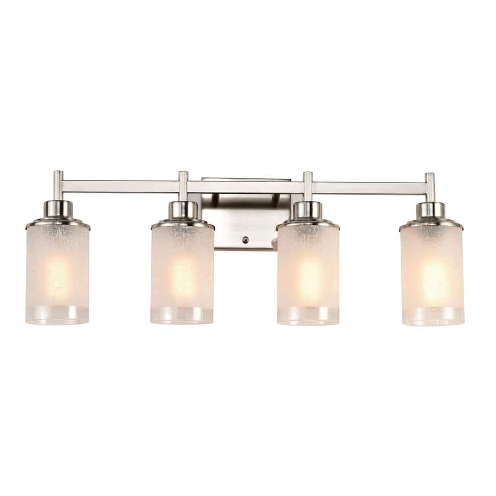 Redondela 27.6 in. 4-Light Silver Sconce with Sweep White Shades price history on PriceWatchPro