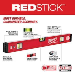 24 in. REDSTICK Magnetic Box Level