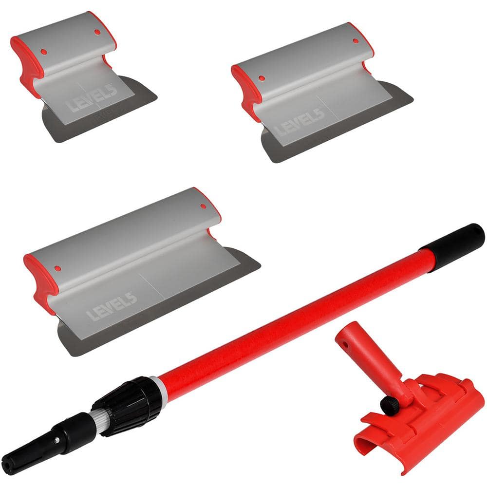 7 in., 10 in., 16 in. Skimming Blade Set with 37 in. to 63 in. Extension Ha