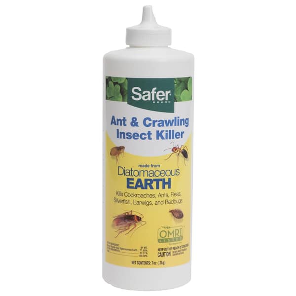 Safer Brand 7 oz. Diatomaceous Earth Ant, Bed Bug, Flea and Crawling Insect Killer for Indoor and Outdoor