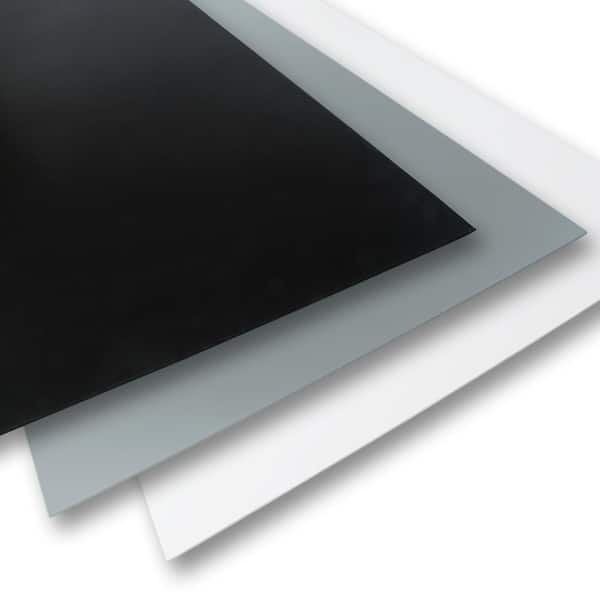 Palight ProjectPVC 12 in. x 12 in. x 0.236 in. Black/White/Grey Foam PVC (3-Pack)