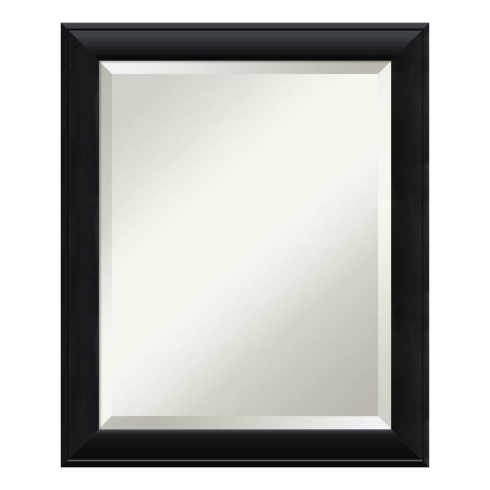 Nero Black Beveled Wood Wall Mirror 23.5 x 19.5 inches