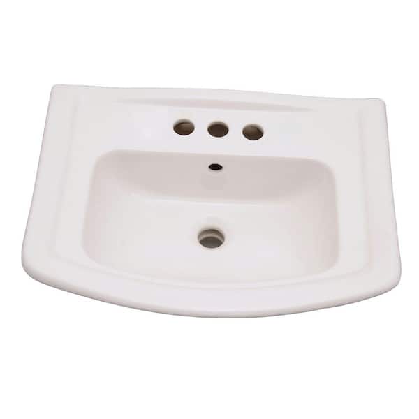 Barclay Products Washington 6 in. Pedestal Sink Basin Only in White