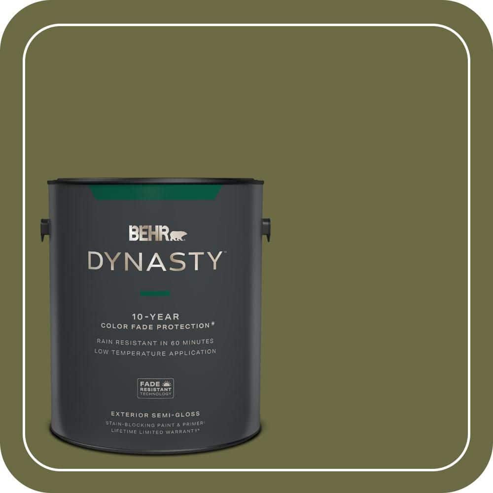 1 gal. Home Decorators Collection #HDC-CL-20 Portsmouth Olive Semi-Gloss Exterior Stain-Blocking Paint & Primer price history on PriceWatchPro