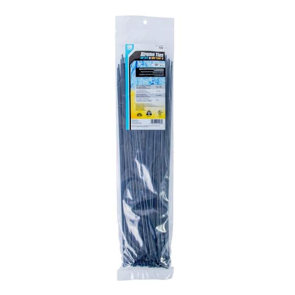 Gardner Bender 14 in. Xtreme Cable Tie, Black (100-Pack) 46
