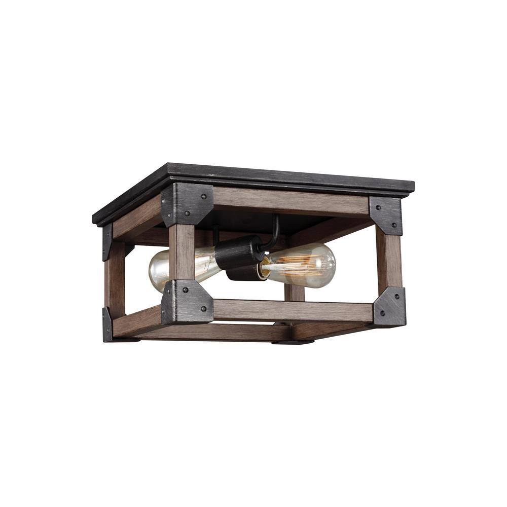 Dunning Stardust Two-Light Flush Mount Ceiling Fixture