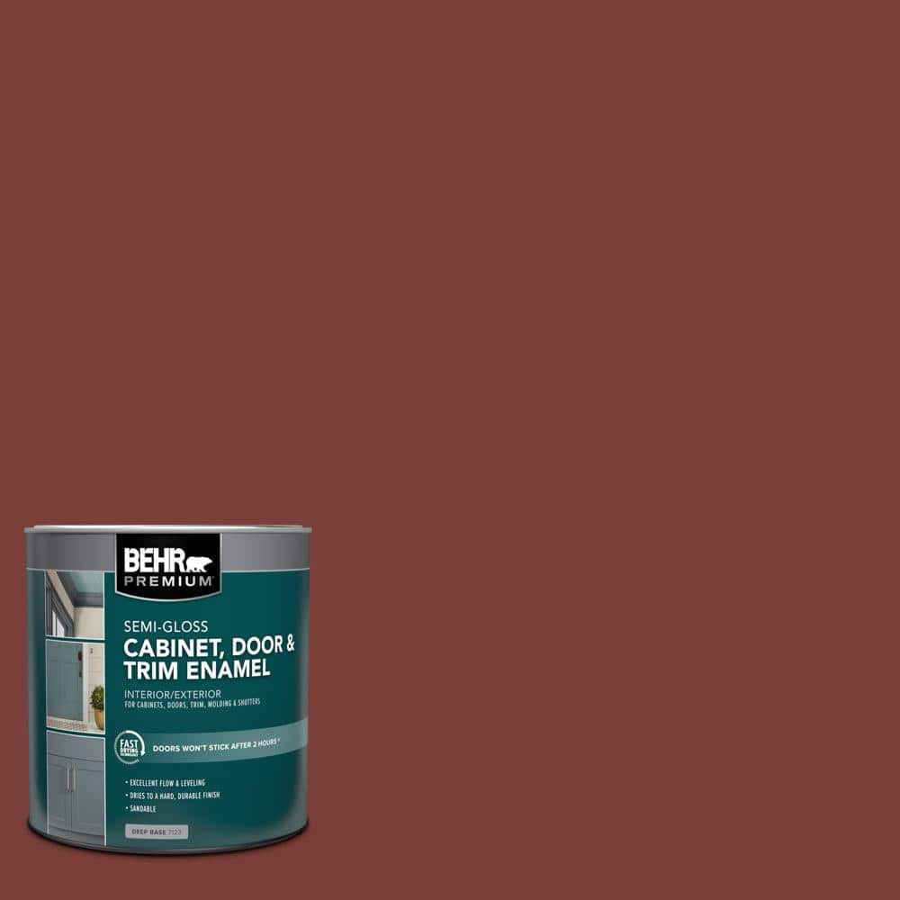 1 qt. #PPU2-02 Red Pepper Semi-Gloss Enamel Interior/Exterior Cabinet, Door